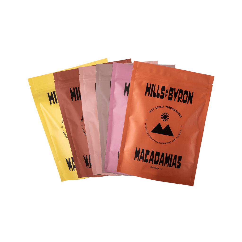 Various Macadamia Nut Flavours  - 20g Sample Pack - 6 packs